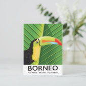 Borneo Toekan reisposter Briefkaart (Staand voorkant)