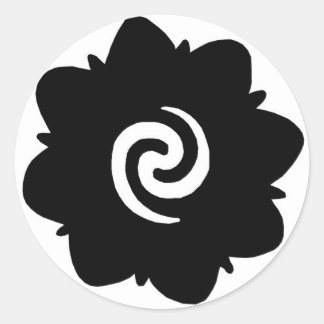 borneobloem ronde sticker