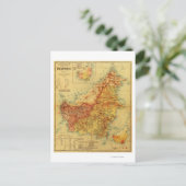 BorneoPanoramic MapBorneo Briefkaart (Staand voorkant)