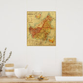 BorneoPanoramic MapBorneo Poster (Keuken)