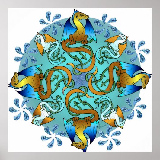 Bornholm Blues Canvas Print - rechtsom (Voorkant)