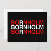 BORNHOLM Deense vlag Briefkaart (Voorkant / Achterkant)