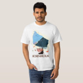 Bornholm eiland Viking kaart T-shirt (Voorkant volledig)