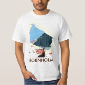 Bornholm eiland Viking kaart T-shirt (Voorkant)