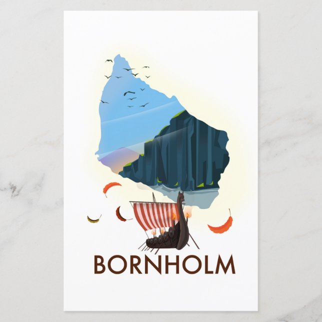 Bornholm Island Viking-kaart (Voorkant)