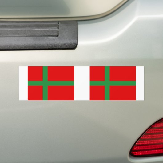 Bornholm vlag bumpersticker (Op auto)