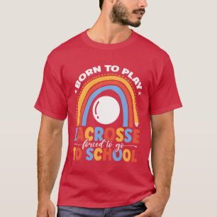 Borno speelt Lacrosse Geforceerde sportstudente me T-shirt