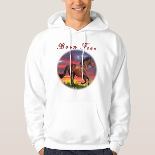 Bornvrije paarden hoodie (Voorkant)
