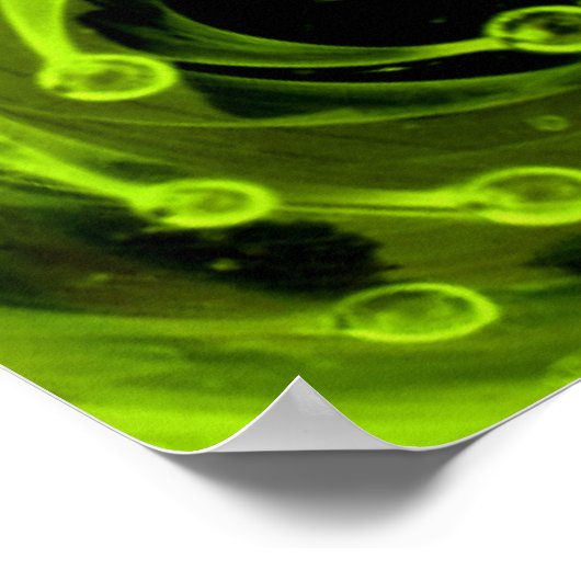 Boro Blacklight Neon Green Glass Nebula Universe Poster (Hoek)