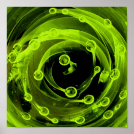 Boro Blacklight Neon Green Glass Nebula Universe Poster (Voorkant)