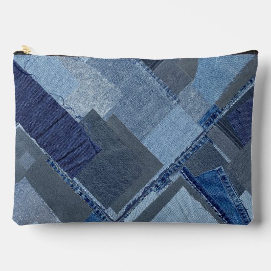 Boro Blue Jean Patchwork Denim Shibori Etui (Voorkant)