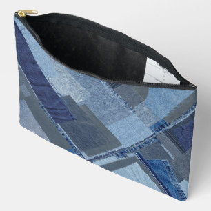 Boro Blue Jean Patchwork Denim Shibori Etui