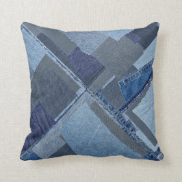 Boro Boro Blue Jean Patchwork Denim Shibori Kussen