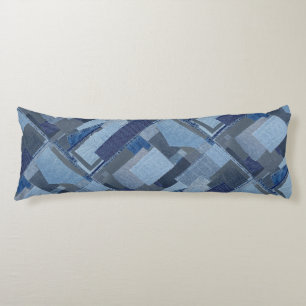 Boro Boro Blue Jean Patchwork Denim Shibori Lichaamskussen