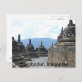 Borobodur Boeddhistische Tempel, Indonesië Briefkaart (Voorkant / Achterkant)