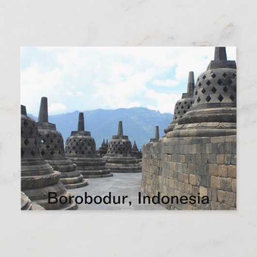 Borobodur Boeddhistische Tempel, Indonesië Briefkaart (Voorkant)