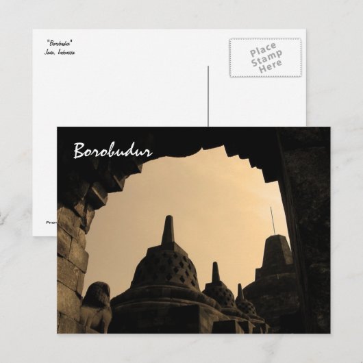 Borobudur Briefkaart (Voorkant / Achterkant)