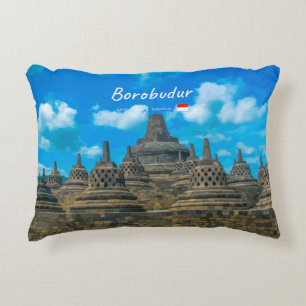 Borobudur, Indonesië - Oude Boeddhistische Tempel Accent Kussen