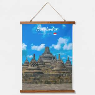Borobudur, Indonesië - Oude Boeddhistische Tempel Hangend Wandkleed