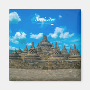 Borobudur, Indonesië - Oude Boeddhistische Tempel Magneet