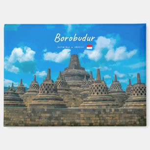 Borobudur, Indonesië - Oude Boeddhistische Tempel Magneet