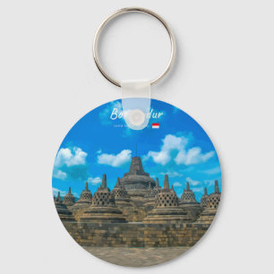 Borobudur, Indonesië - Oude Boeddhistische Tempel Sleutelhanger