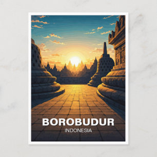 Borobudur Indonesië UNESCO Werelderfgoed Reizen Briefkaart