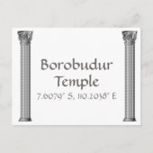 Borobudur Tempel Breedtegraad Lengtegraad  Briefkaart (Voorkant)