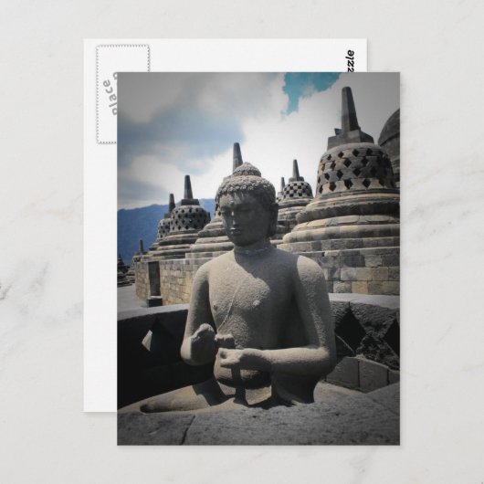 borobudur tempel briefkaart (Voorkant / Achterkant)