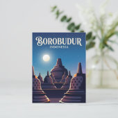 Borobudur Tempel Indonesië Briefkaart (Staand voorkant)