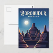 Borobudur Tempel Indonesië Briefkaart (Voorkant / Achterkant)