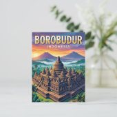 Borobudur Tempel Indonesië Briefkaart (Staand voorkant)