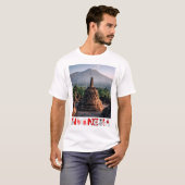 Borobudur Tempel – Indonesië Kunst T-shirt (Voorkant volledig)
