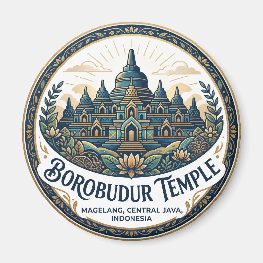Borobudur Tempel Indonesië Magneet (Voorkant)