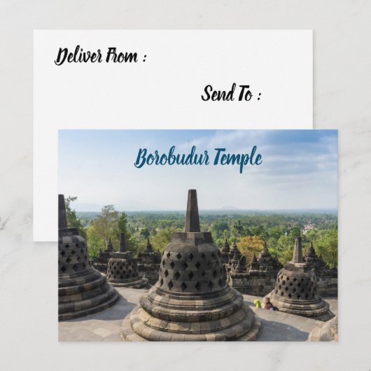 Borobudur Temple Briefkaart (Voorkant / Achterkant)