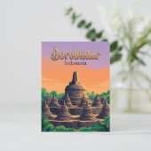 Borobudurtempel Indonesië Briefkaart (Staand voorkant)