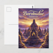 Borobudurtempel Indonesië Briefkaart (Voorkant / Achterkant)