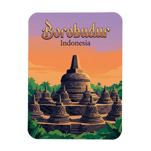 Borobudurtempel Indonesië Magneet (Verticaal)
