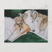 Boroi en Whippet Dlog Art Briefkaart (Voorkant)