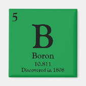 Boron periodiek systeem magneet (Voorkant)