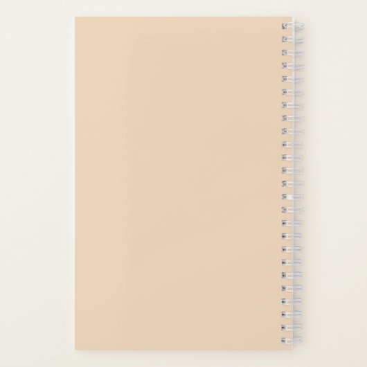 Boroque bloemen gepersonaliseerd notitieboek (Achterkant)