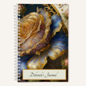Boroque bloemen gepersonaliseerd notitieboek (Voorkant)