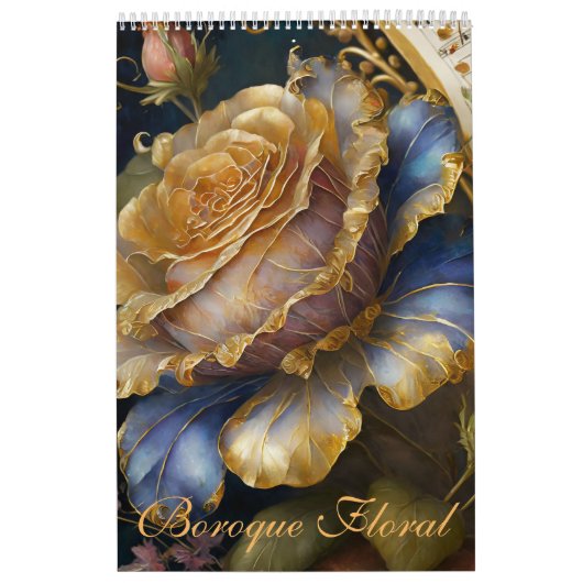Boroque bloemenkalender kalender (Hoes)