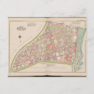 Borough of the Bronx map Briefkaart