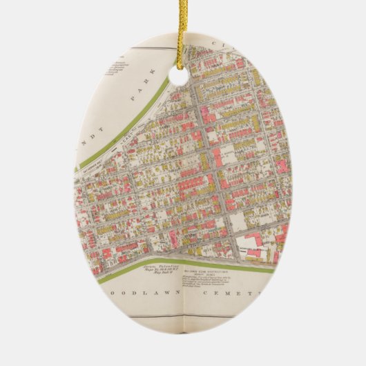 Borough of the Bronx map Keramisch Ornament (Voorkant)
