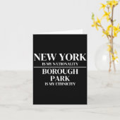 Borough Park New York Is My Nationality Ethnicity  Kaart (Gele Bloem)