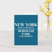 Borough Park New York Is My Nationality Ethnicity Kaart (Gele Bloem)