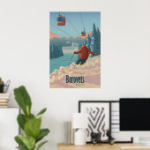 Borovets Bulgarije Skigebied Reisposter Poster (Thuiskantoor)