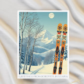 Borovets, Bulgarije skivakantie retro Briefkaart