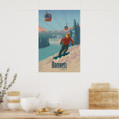 Borovets Bulgarije Snowboarden Reisposter Poster (Keuken)
